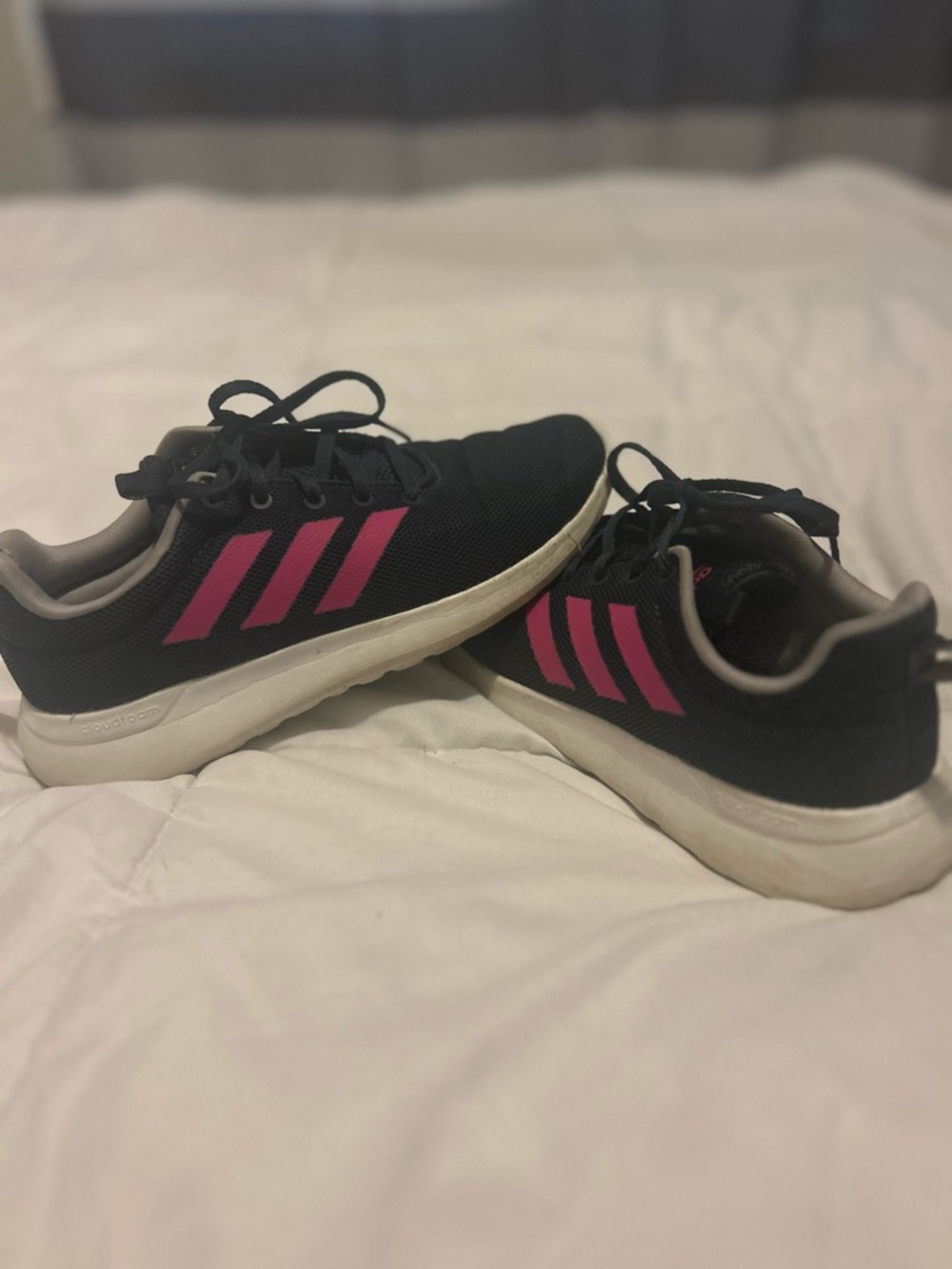 Adidas Kids Sneakers with Pink Stripes